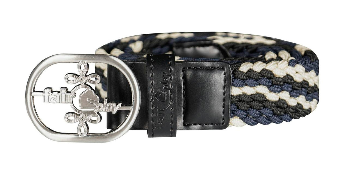 Ceinture élastique Fair Play JOEL STRIPES – Noir / Marine / Écru
