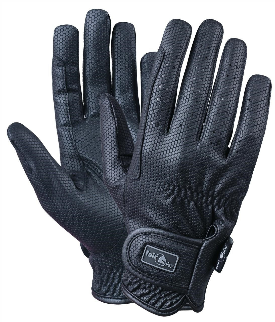 Gants d’équitation Fair Play GRIPPI – Noir