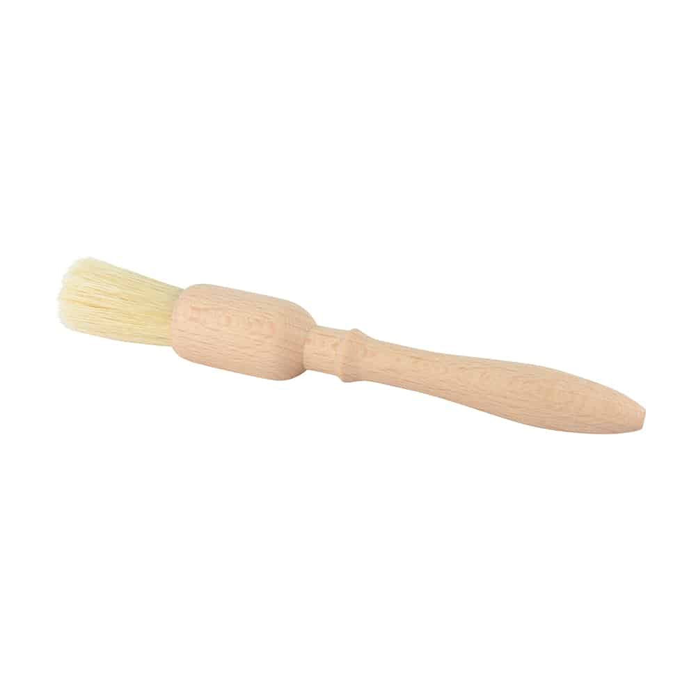 Borstiq Brosse à sabots avec manche en hêtre et fibres naturelles, pour appliquer huile ou graisse à sabots, usage quotidien
