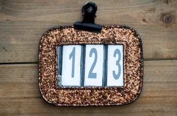 HB - porte numero glitter - copper bronze