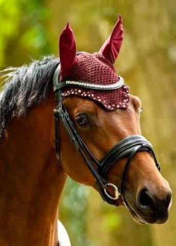 HB - bonnet strass - bordeaux