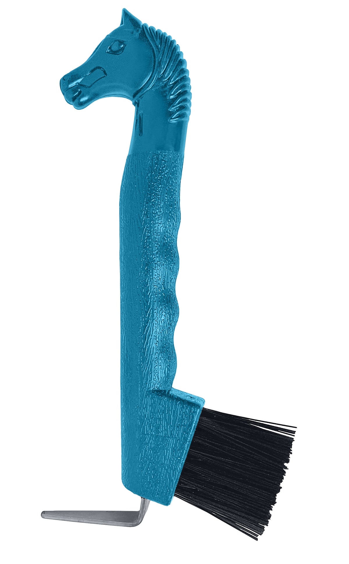 Cure-pied avec brosse tête de cheval Fair Play – Turquoise