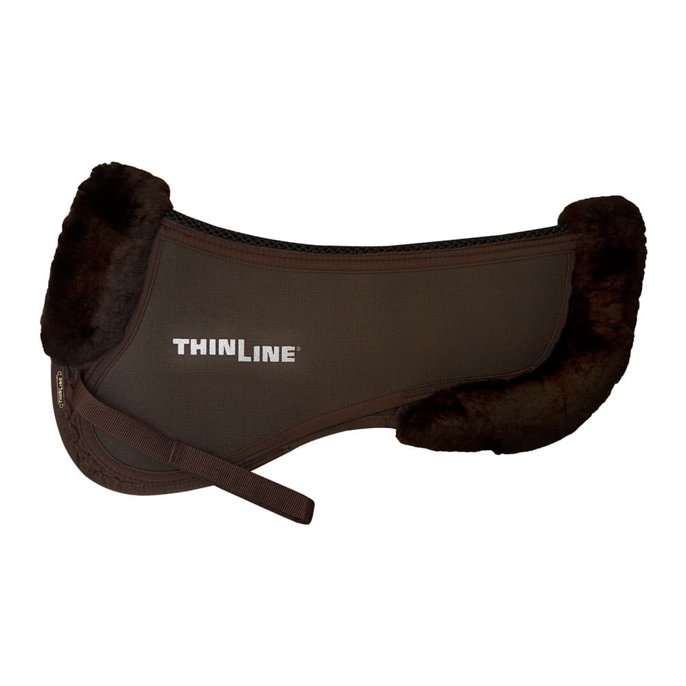ThinLine Amortisseur Trifecta avec bordures en laine de mouton, absorbe 95% des chocs, réduit les mouvements du cavalier