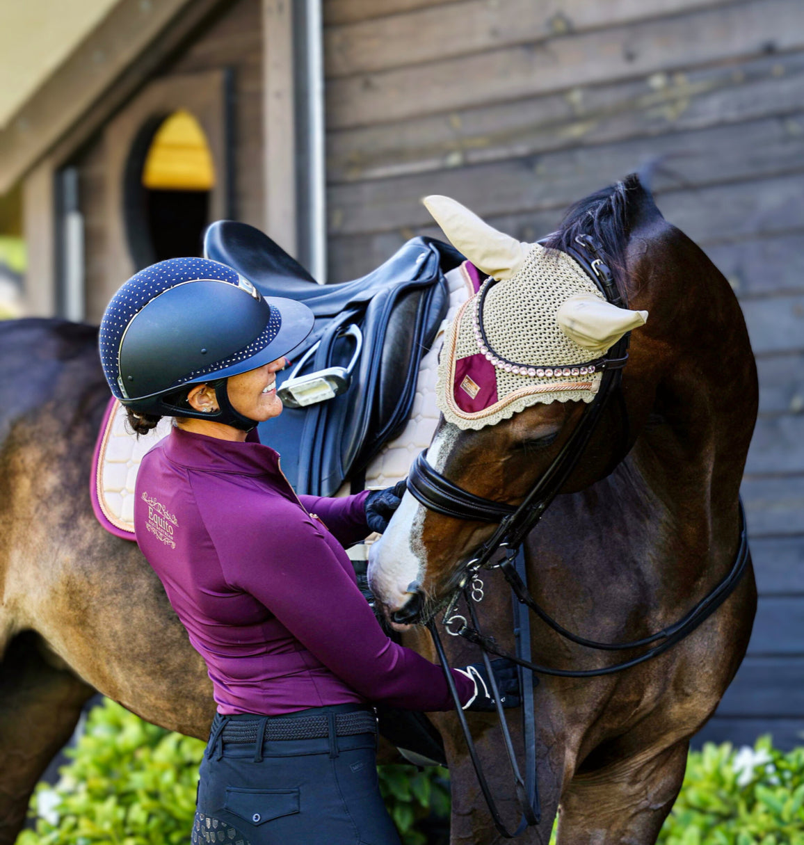 Equito - tapis dressage Champagne plum