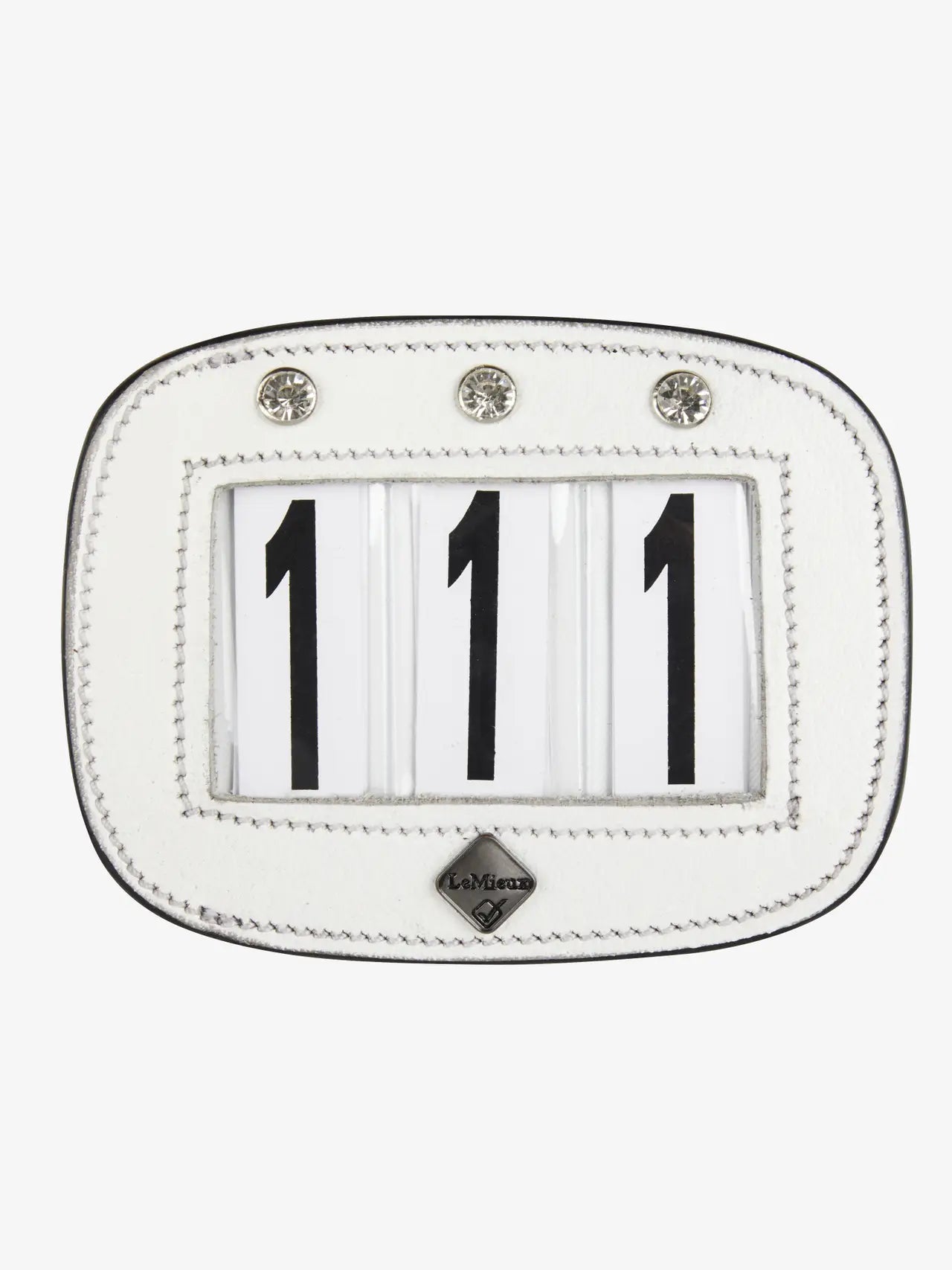 Lemieux - porte numéro selle cuir diamants - 2 coloris