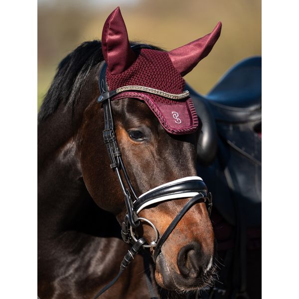 Ps of Sweden - bonnet ruffle - plum