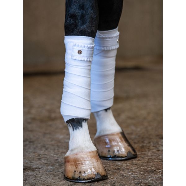 Ps of Sweden - bandes ruffle - white