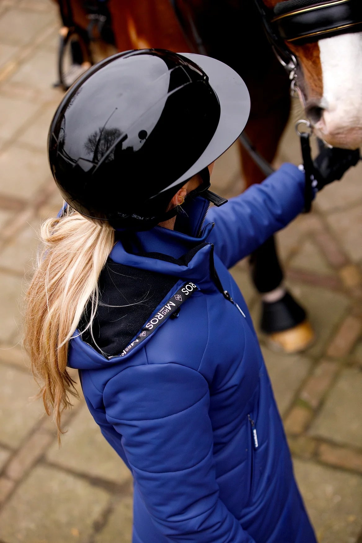 Mrs Ros - manteau long Billy - bleu poseidon