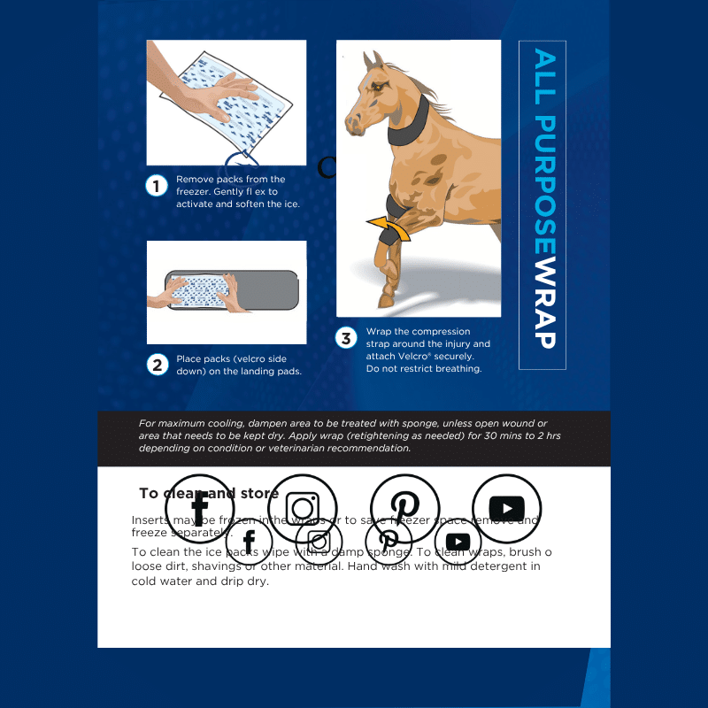 All-Purpose Ice Wrap, 2 inserts froids inclus, enveloppe de cryothérapie polyvalente, pour les zones difficiles à refroidir