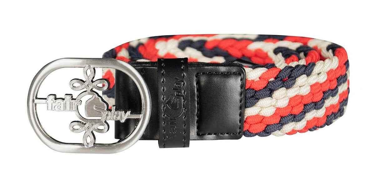 Ceinture élastique Fair Play JOEL STRIPES – Marine / Rouge