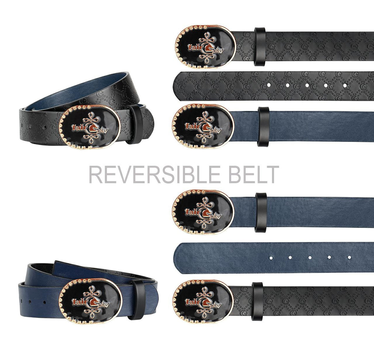 Ceinture réversible Fair Play ASUL VG – Noir / Marine