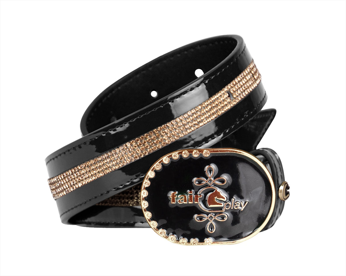 Ceinture Fair Play REVAZ – Noir / Or antique