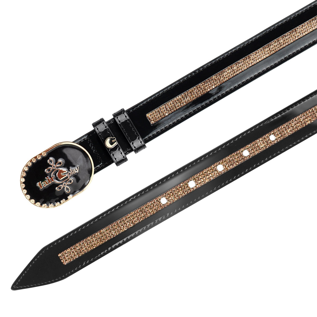 Ceinture Fair Play REVAZ – Noir / Or antique