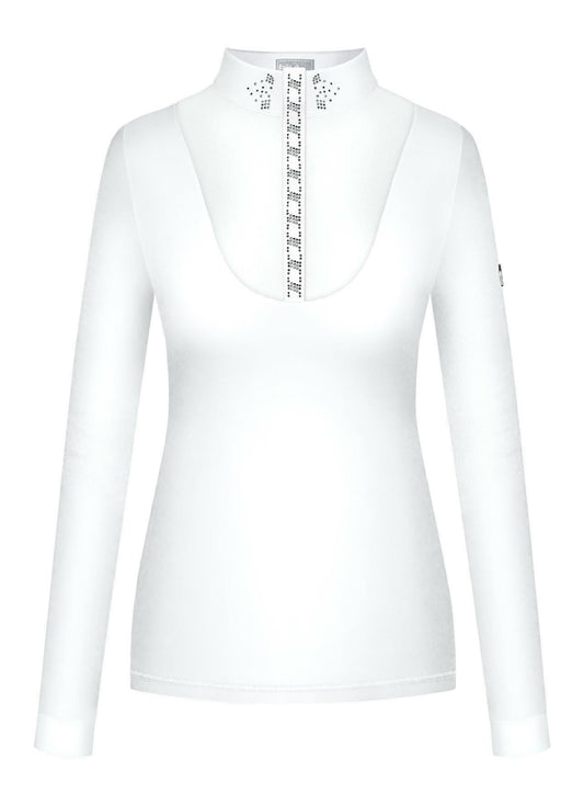 Polo de concours NICOLA manches longues - Blanc