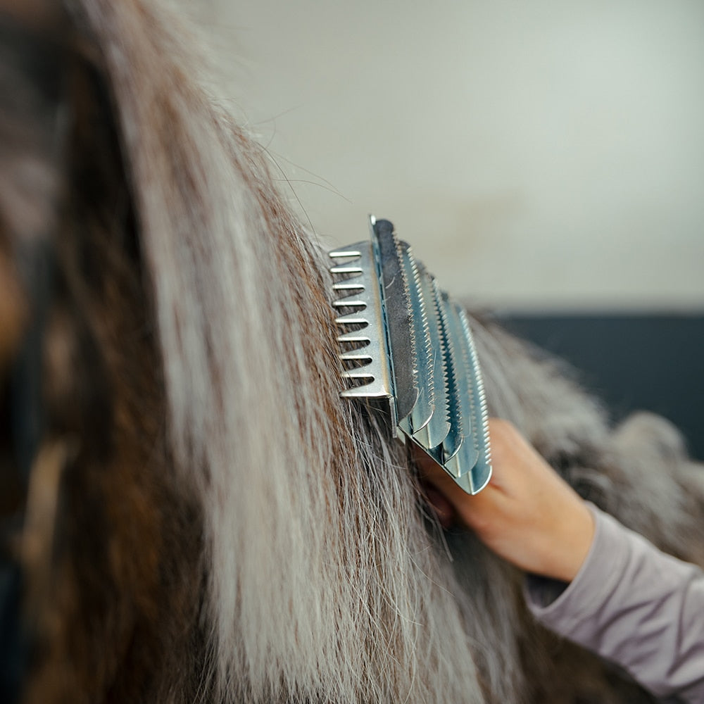 Borstiq Étrille métallique carrée, élimine la boue, pour les robes épaisses