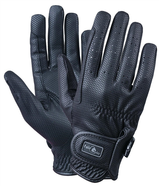 Gants d’équitation Fair Play GRIPPI – Noir