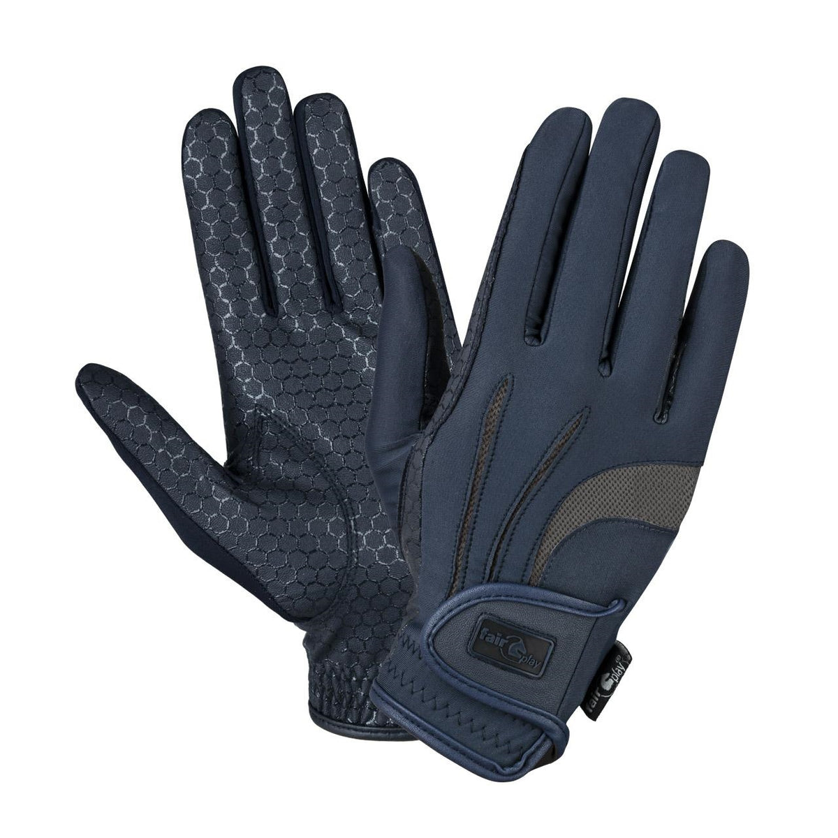 Gants d’équitation Fair Play EIRA – Marine / Gris