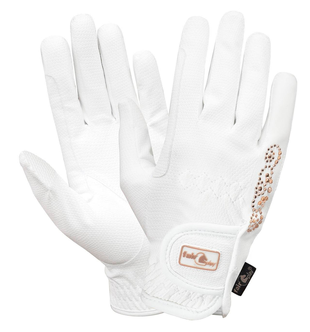 Gants d’équitation Fair Play PAMMY ROSEGOLD – Blanc