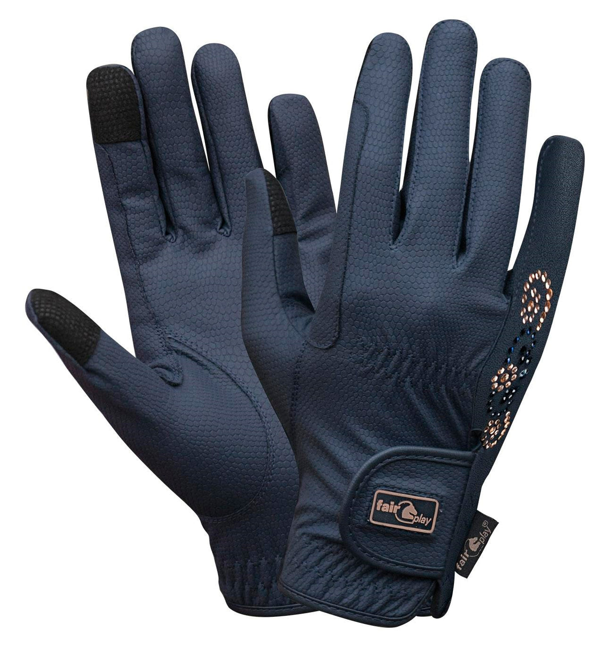 Gants d’équitation Fair Play PAMMY ROSEGOLD – Marine