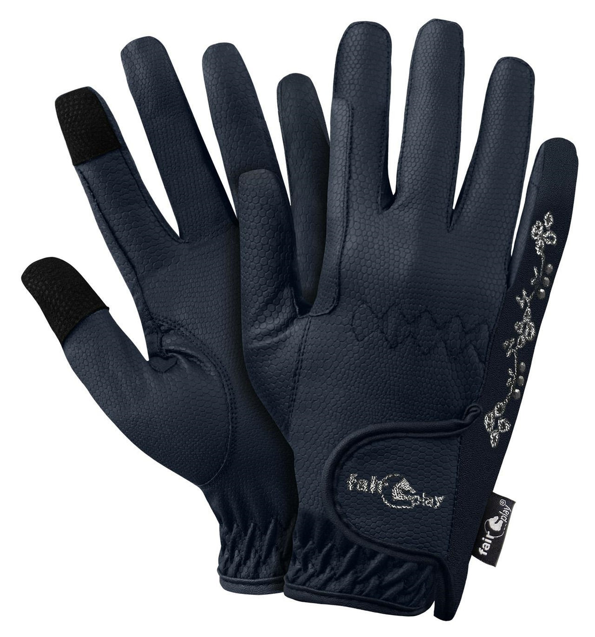Gants d’équitation Fair Play ASTI FLEUR – Marine