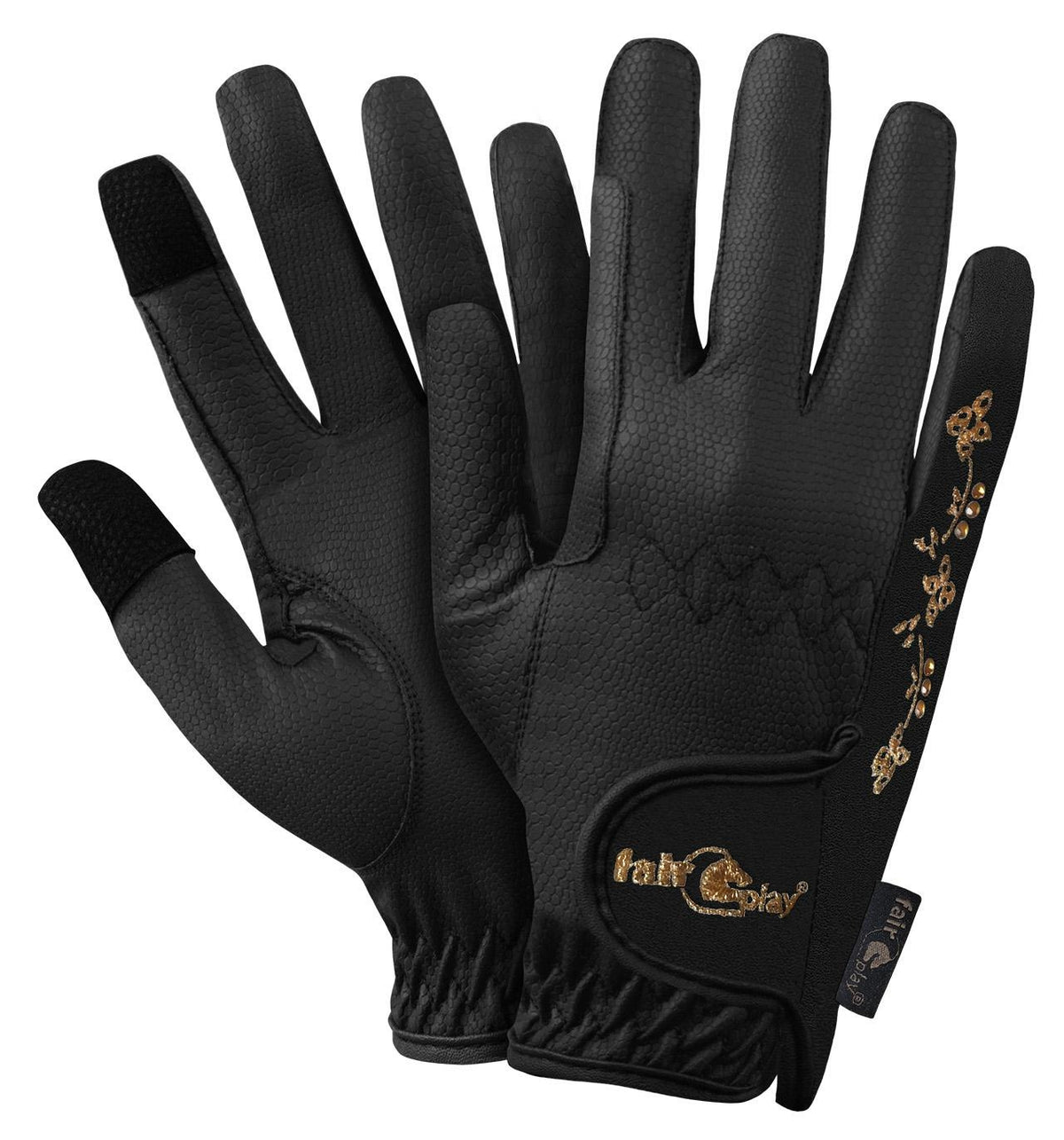 Gants d’équitation Fair Play ASTI FLEUR ROSEGOLD – Noir