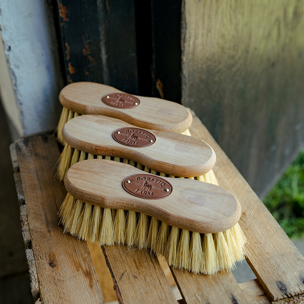 Borstiq Brosse de corps MexFiber, hauteur des fibres 5 cm, efficacité et confort, pansage quotidien