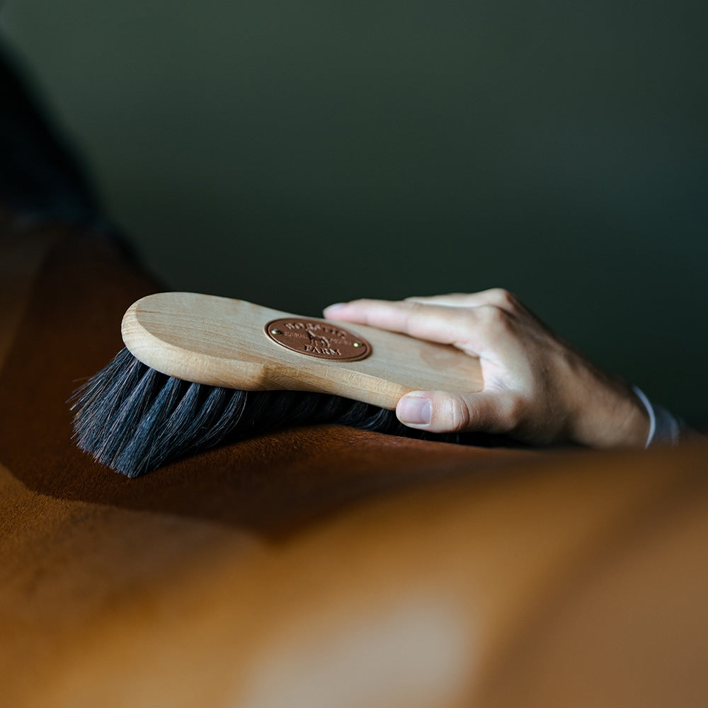 Borstiq Brosse de corps Easy-grip en crin de cheval, très douce, élimine la poussière