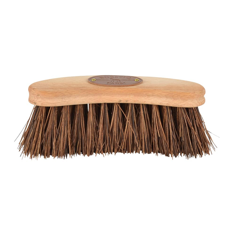 Borstiq Brosse banane à main en fibres de bassine, pansage intensif, ergonomique