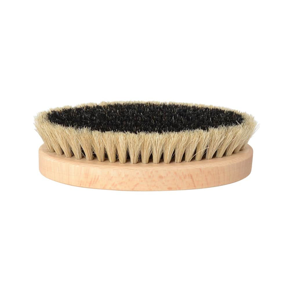 Borstiq Petite brosse pour la tête en crin de cheval, tête et zones sensibles, brosse de finition