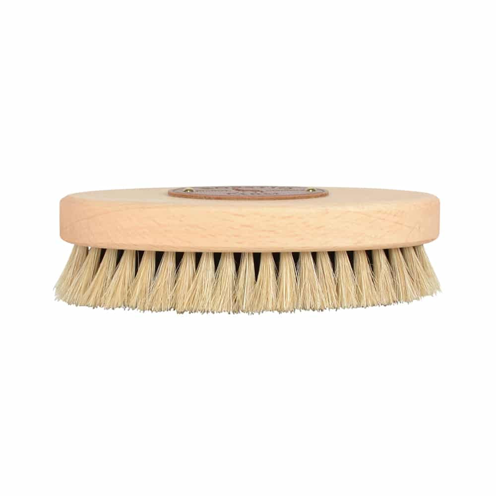 Borstiq Petite brosse pour la tête en crin de cheval, tête et zones sensibles, brosse de finition