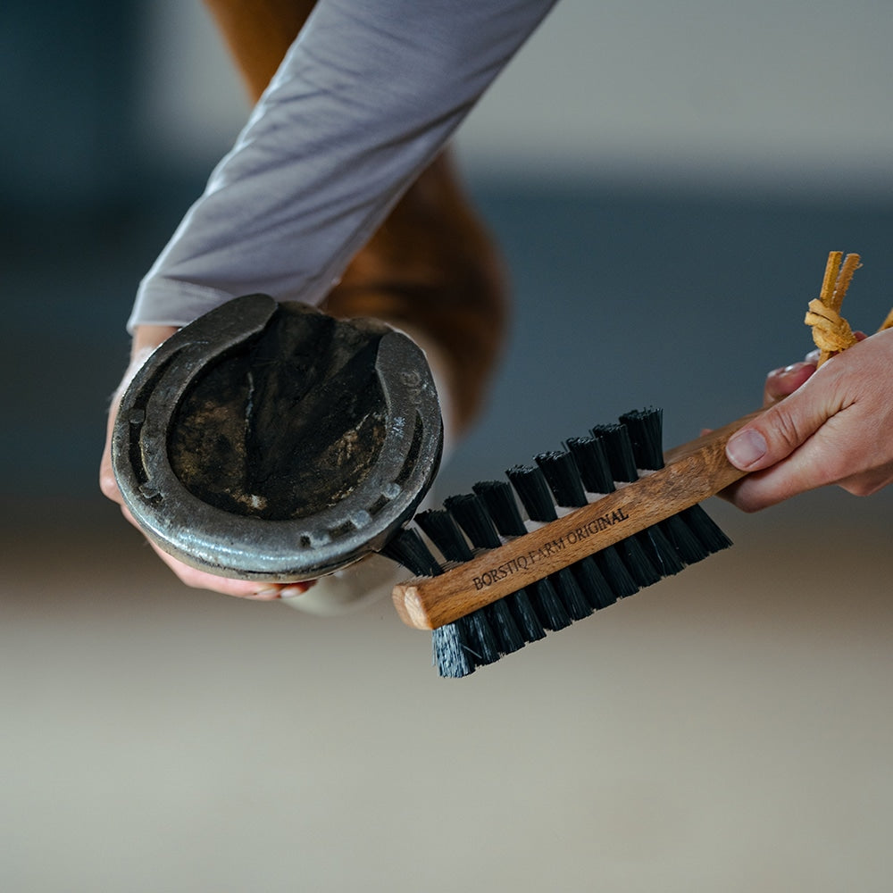 Borstiq Brosse à sabots double face avec cure-pied intégré, multifonction, élimine les saletés tenaces