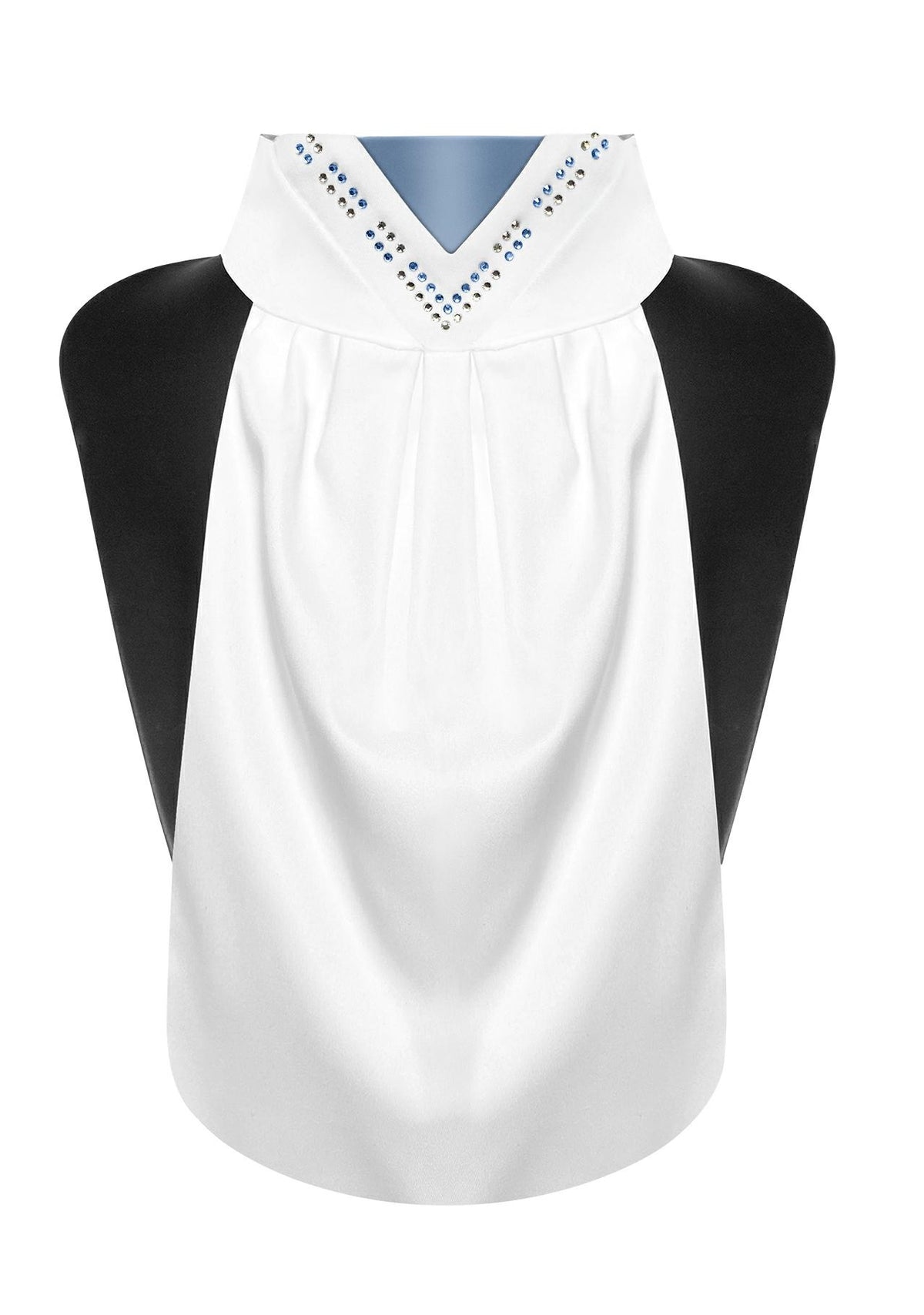 Plastron Fair Play FAVEN – Blanc / Bleu clair