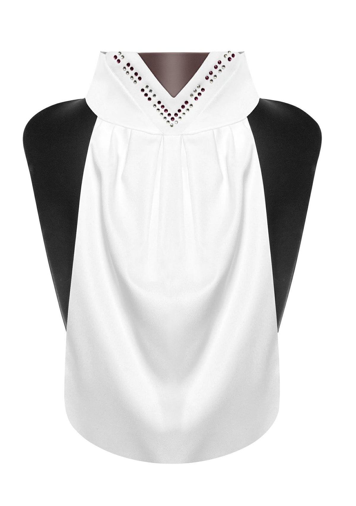 Plastron Fair Play FAVEN – Blanc / Rose brun