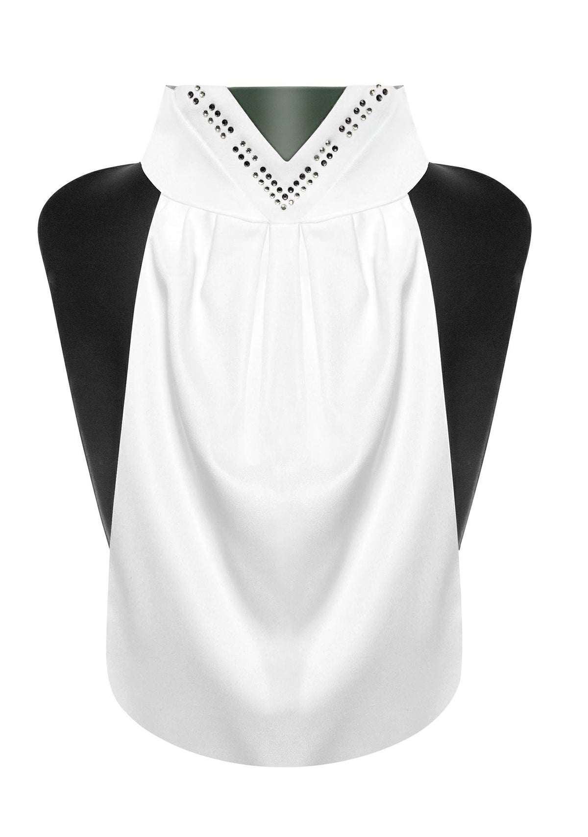 Plastron Fair Play FAVEN – Blanc / Sauge foncé
