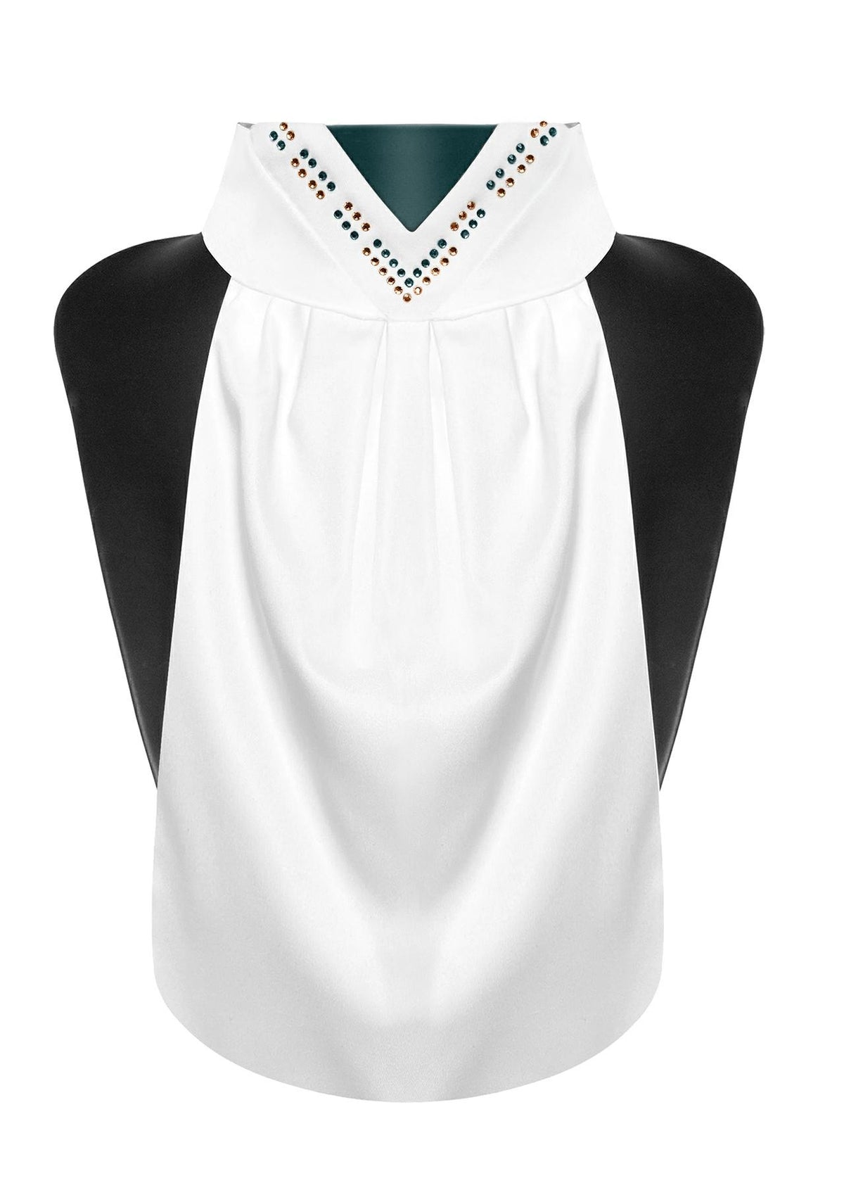 Plastron Fair Play FAVEN VG – Blanc / Vert foncé