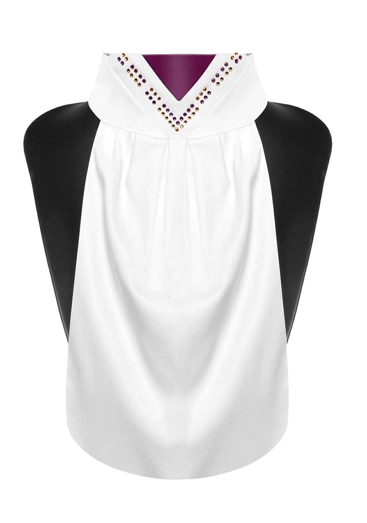 Plastron Fair Play FAVEN VG – Blanc / Baie royale