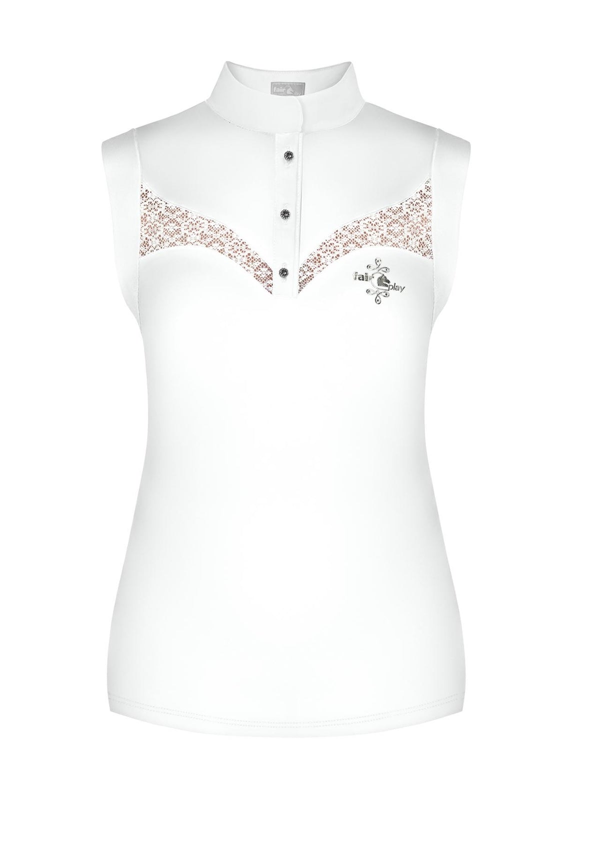 Polo de concours sans manches Fair Play ROZZIE SL – Blanc