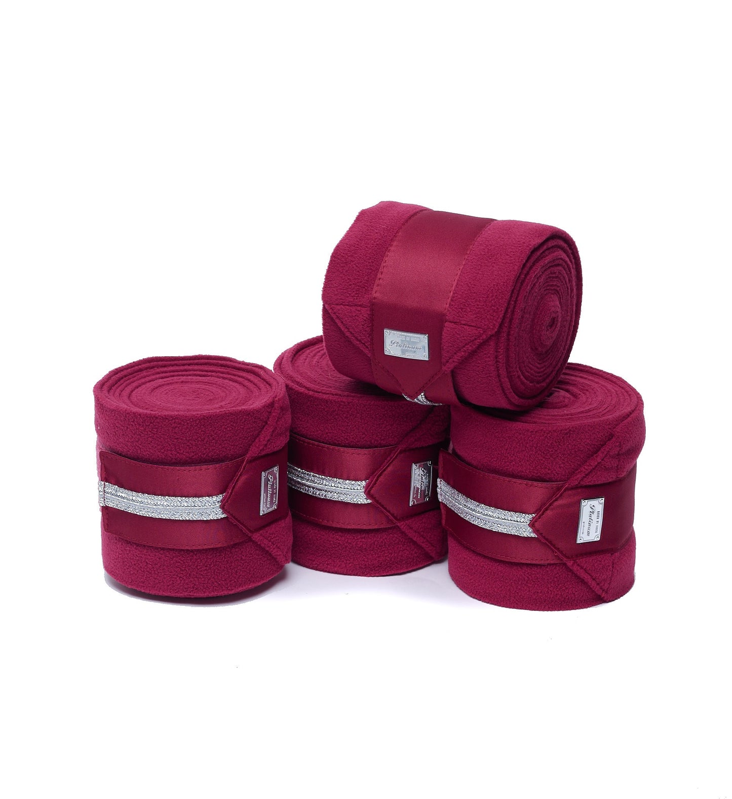 RiderByHorse- bandes polaire platinum - beet red