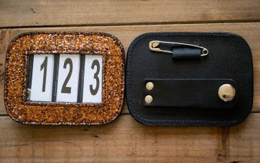 HB - porte numero glitter - copper bronze