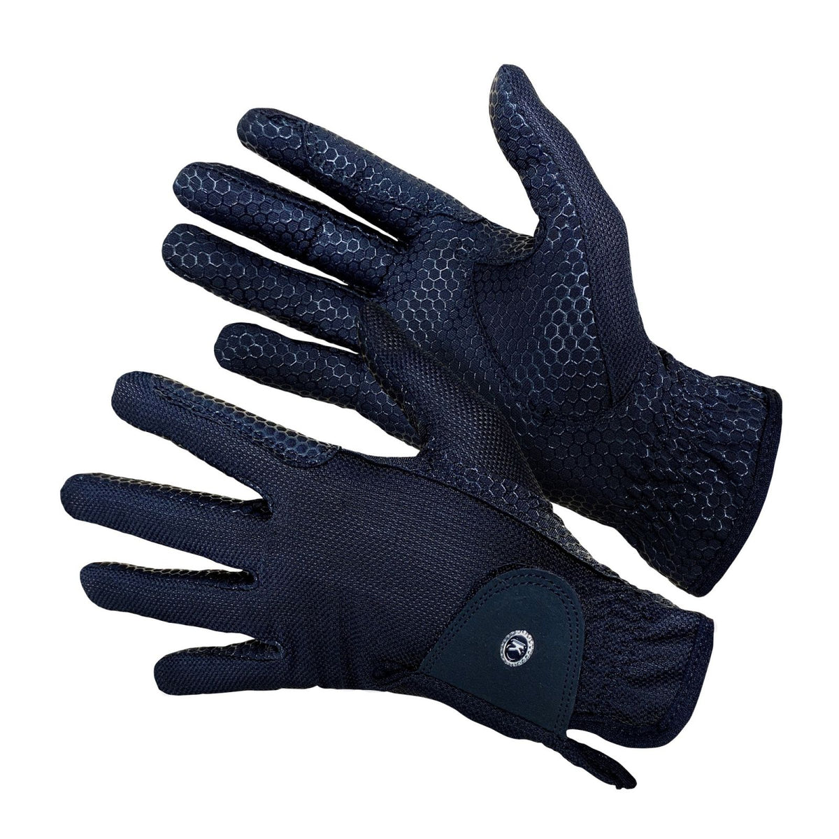 KM Elite Gants d'équitation à grip en silicone, qualité supérieure, noirs