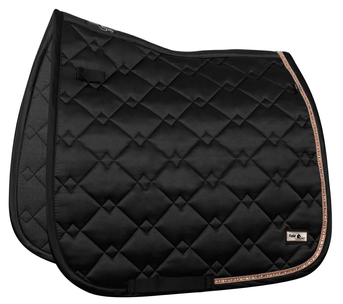 Tapis de selle Fair Play AZURYT CERAMIC ROSEGOLD – Noir – DRE