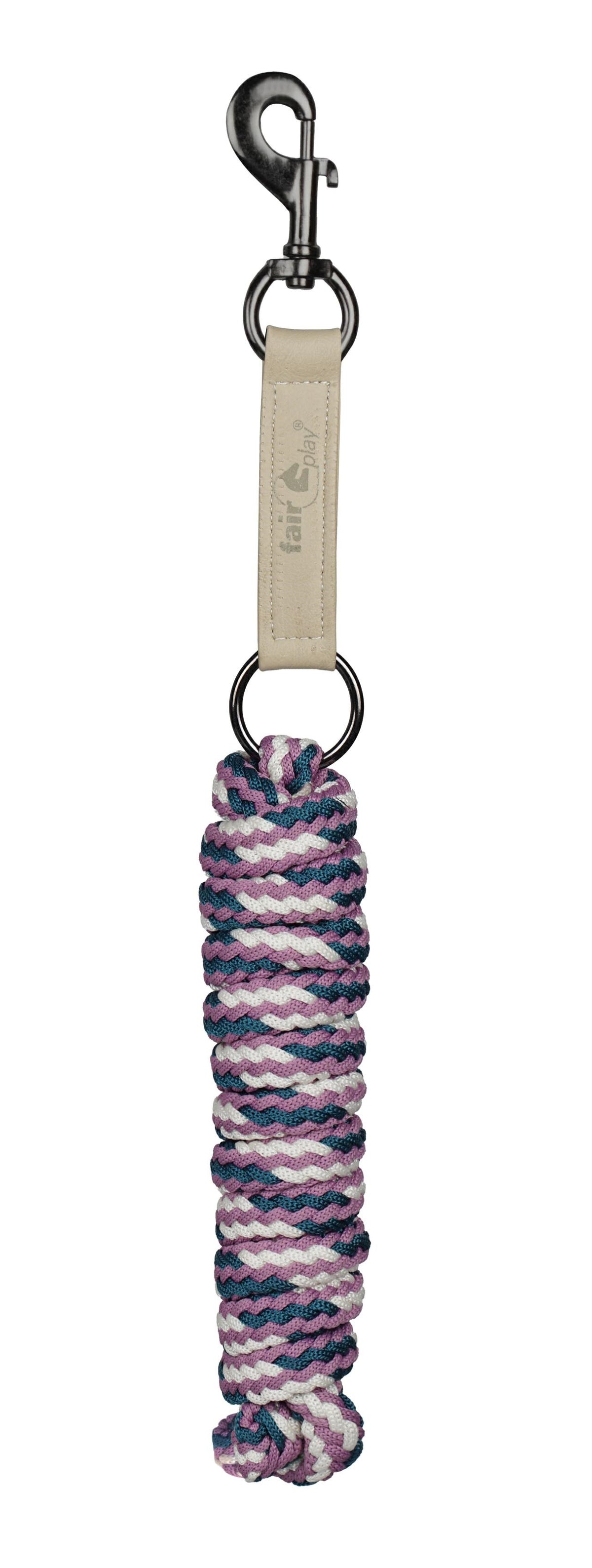 Longe Fair Play SHAGGY 2 m – Fuchsia / Crème / Vert d’eau