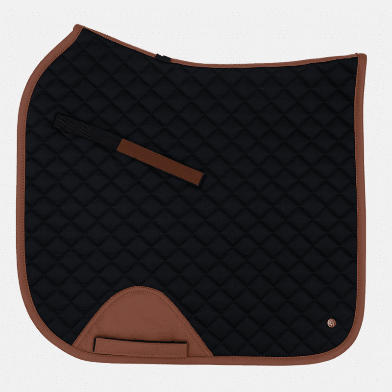 16C Tapis de dressage Classic, respirant, évacue l'humidité, bordure en cuir végan
