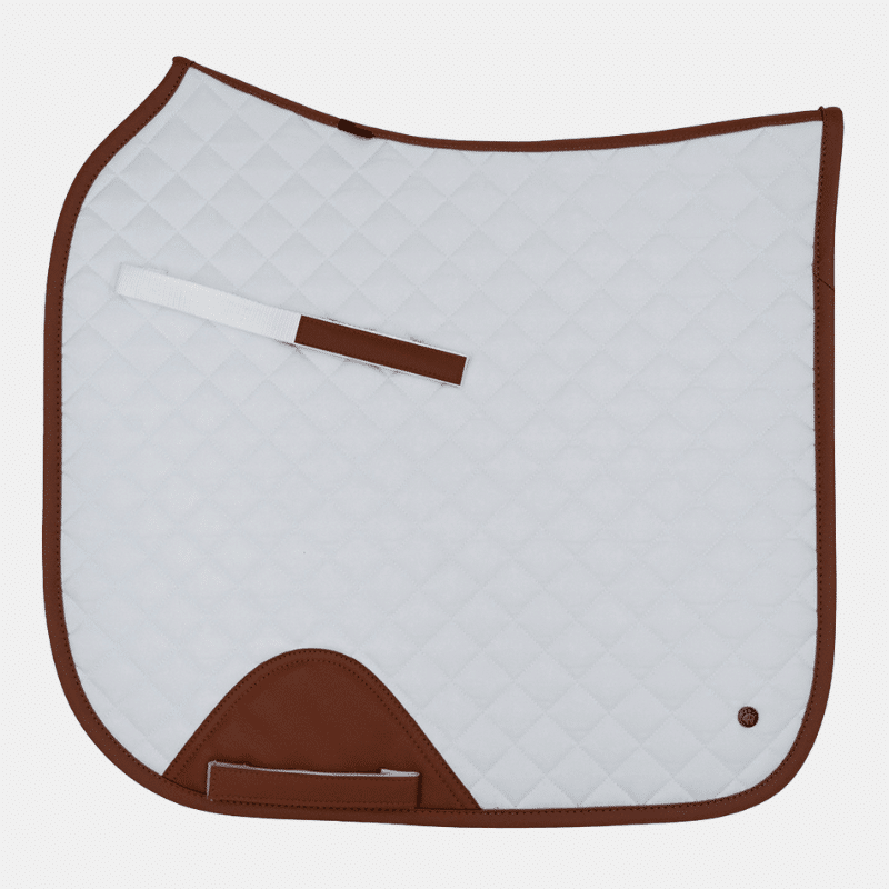 16C Tapis de dressage Classic, respirant, évacue l'humidité, bordure en cuir végan