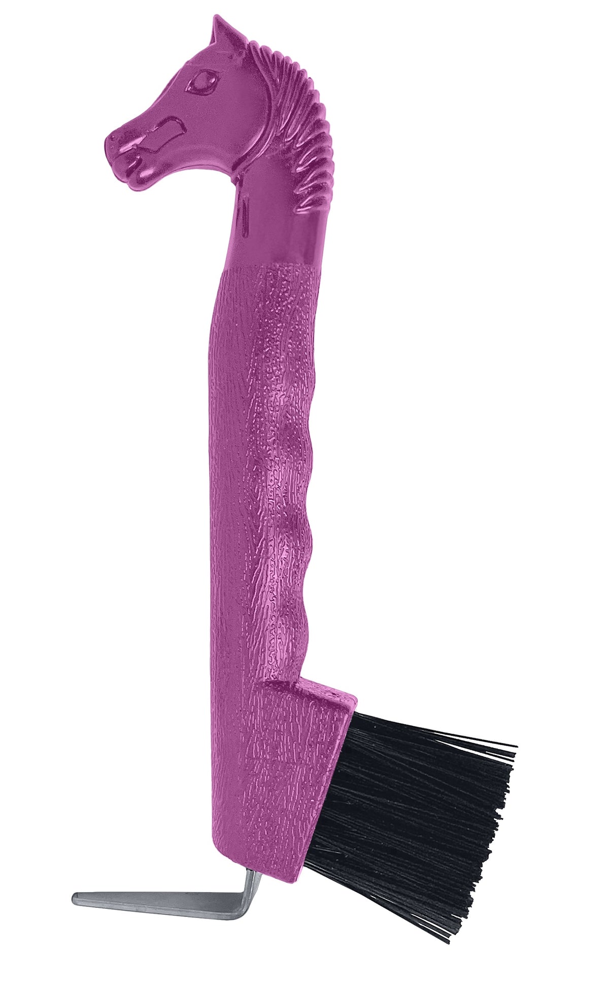 Cure-pied avec brosse tête de cheval Fair Play – Fuchsia