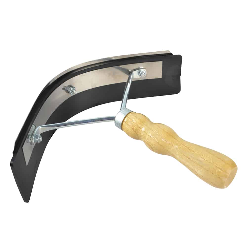 Borstiq Couteau de chaleur classique avec manche en bois, double face, élimine l'excès d'eau et de sueur