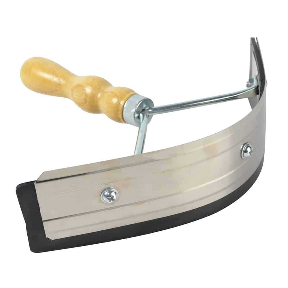 Borstiq Couteau de chaleur classique avec manche en bois, double face, élimine l'excès d'eau et de sueur