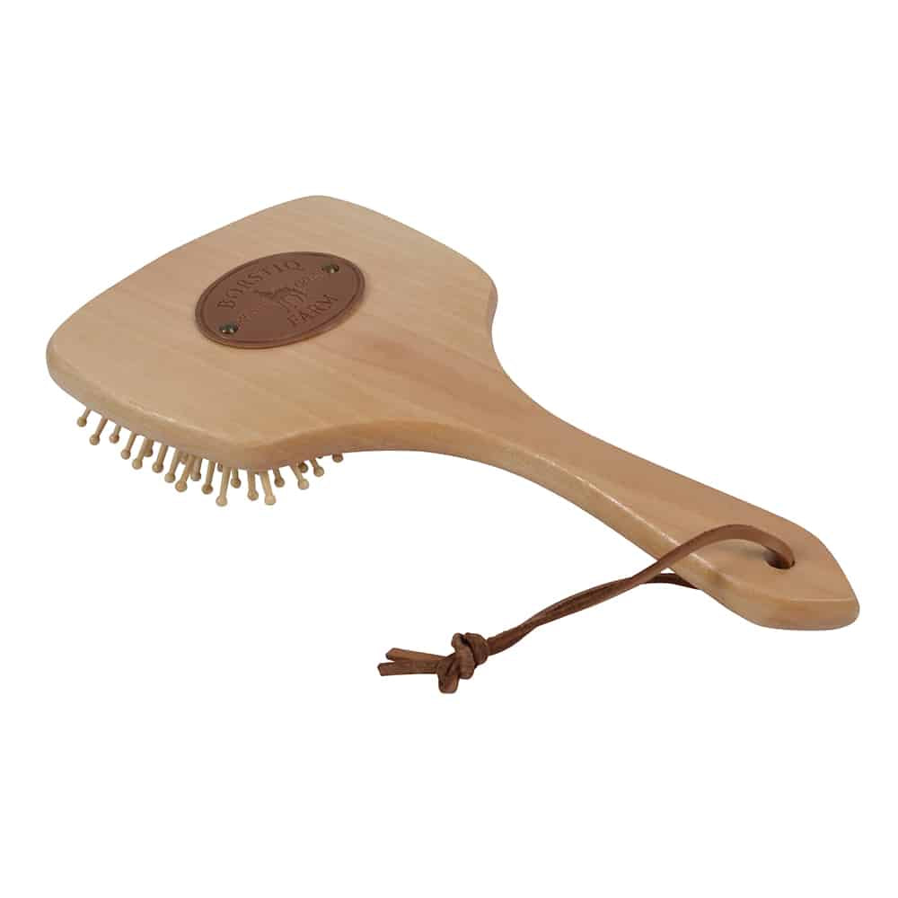 Borstiq Brosse-peigne à crinière et à queue avec plaque en caoutchouc antistatique, démêlage, antistatique