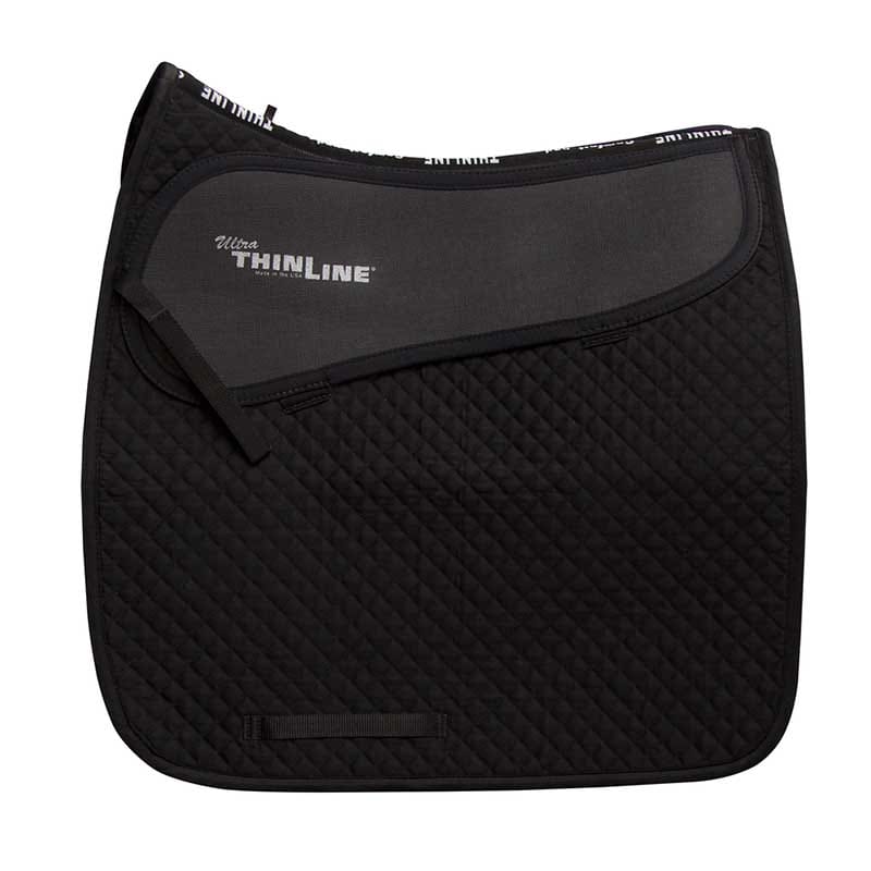 ThinLine Tapis de dressage avec bande de garrot en mesh, dégage le garrot, respirant, absorbe 95% des chocs, réduit les mouvements du cavalier