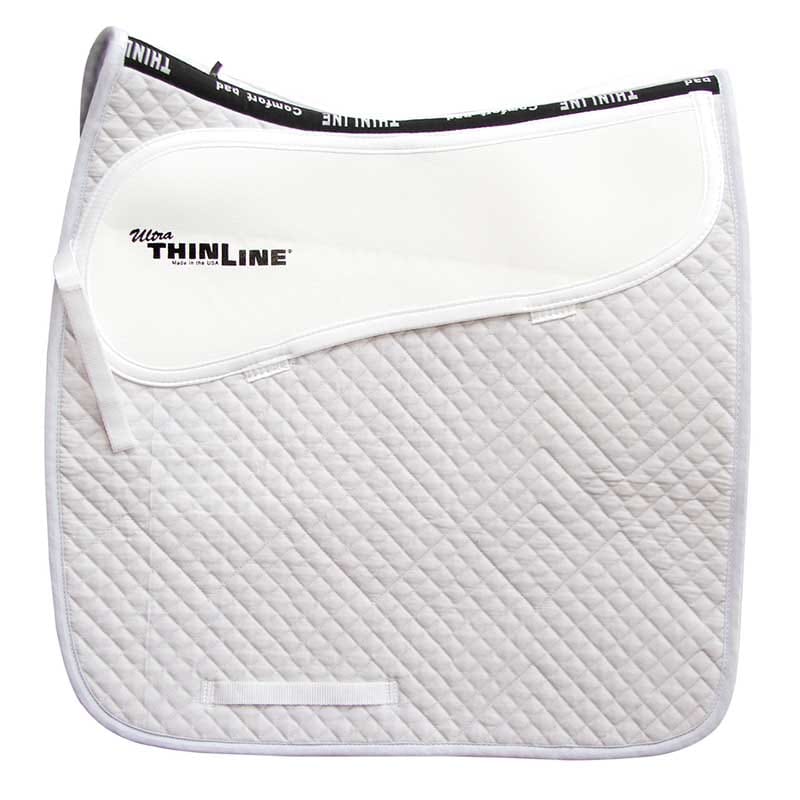 ThinLine Tapis de dressage avec bande de garrot en mesh, dégage le garrot, respirant, absorbe 95% des chocs, réduit les mouvements du cavalier